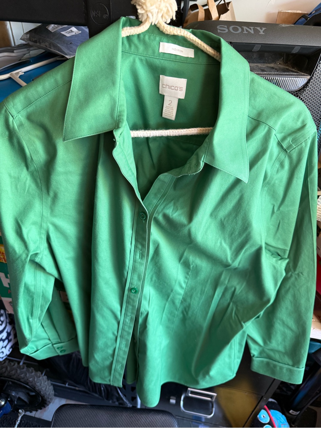 Chico's Emerald Green Blouse